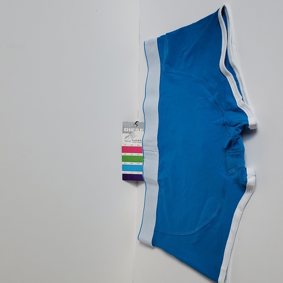 DIESEL BOXER BRIEFS, TURQUOISE COLOR WITH FUN MESSAGES ON THE FRONT & BACK, Med. - Picture 6 of 8
